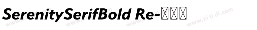 SerenitySerifBold Re字体转换